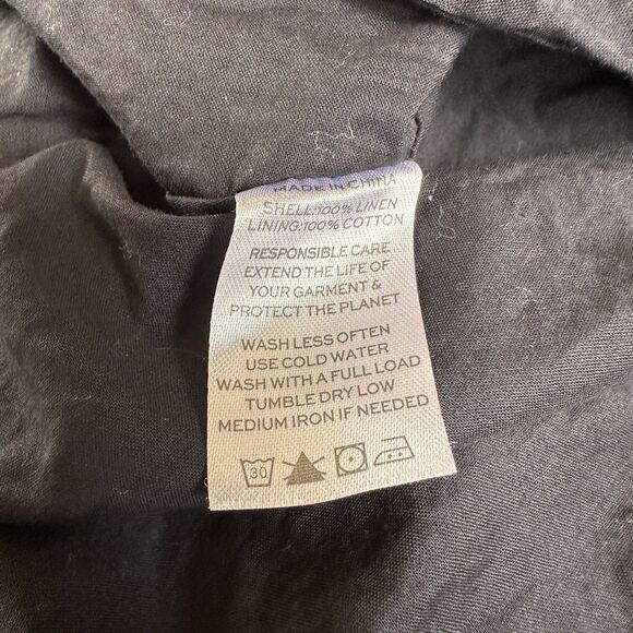 Hill House The Paz Skirt Black Linen Size MEDIUM Ruffle Womens - Picture 6 of 6